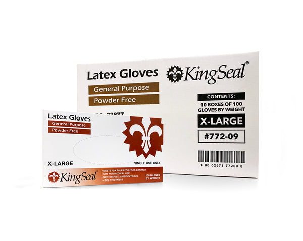 Latex General Purpose Grade Gloves, Powder-Free