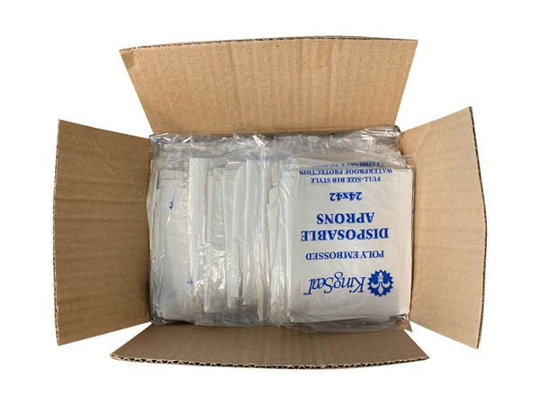 Poly Disposable Aprons, 24x42