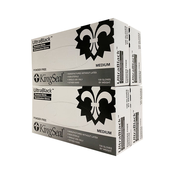KingSeal UltraBlack-PRO Nitrile Exam Gloves, 5 MIL, Powder-Free, Latex-Free, Medical Grade