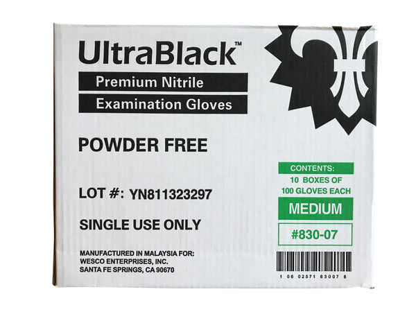 KingSeal UltraBlack Nitrile Exam Gloves, 4 MIL, Powder-Free, Latex-Free, Medical Grade