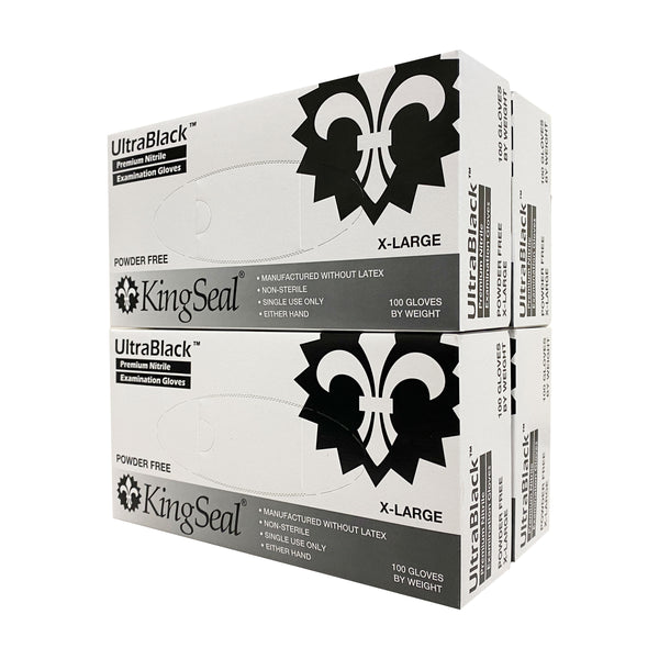 KingSeal UltraBlack-PRO Nitrile Exam Gloves, 5 MIL, Powder-Free, Latex-Free, Medical Grade