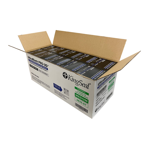 KingSeal UltraBlack PRO-3D Nitrile Exam Gloves, Raised Diamond Texture Grip, 8 MIL, Powder-Free, 8 Mil, Chemo & Fentanyl Tested