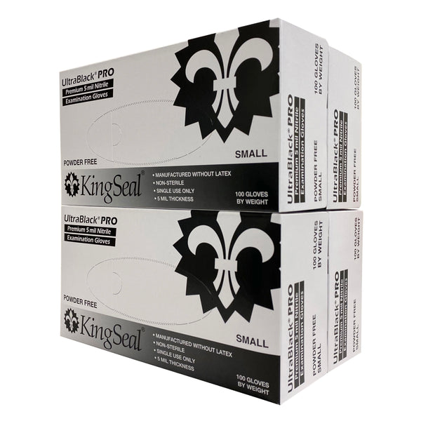 KingSeal UltraBlack-PRO Nitrile Exam Gloves, 5 MIL, Powder-Free, Latex-Free, Medical Grade