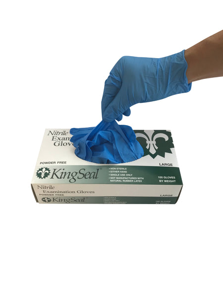 Nitrile Examination Gloves, 3 Mil Thickness, Blue, Latex-Free, Powder-Free (10/100)