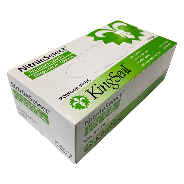 NitrileSelect® Nitrile General Purpose Gloves, White, Latex-free and Powder-free (4/200)