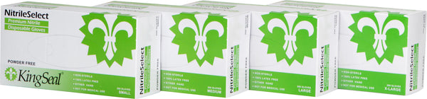 NitrileSelect® Nitrile General Purpose Gloves, White, Latex-free and Powder-free (4/200)