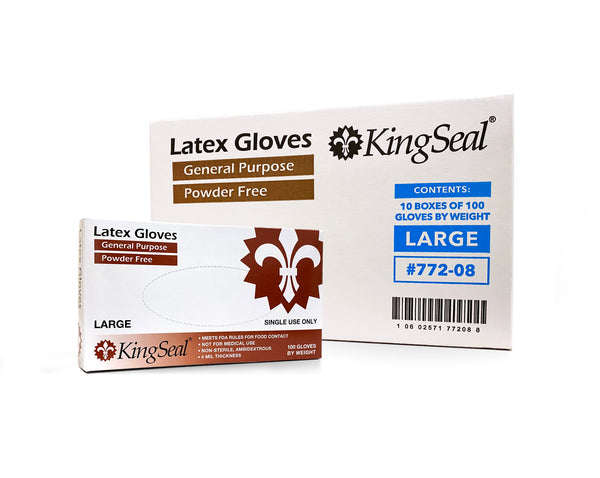 Latex General Purpose Grade Gloves, Powder-Free