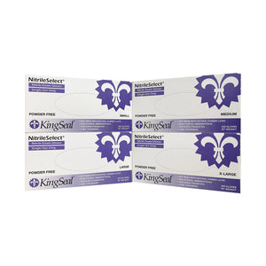 KingSeal NitrileSelect Nitrile Exam Gloves, 3 MIL, Powder-Free, Latex-Free, Medical Grade, 200 Count Box