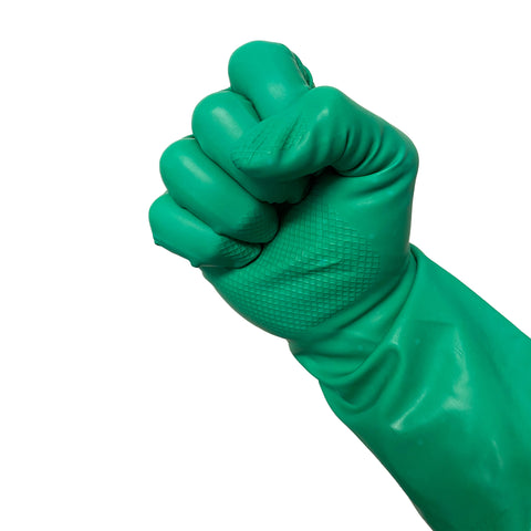 Nitrile Flock-Lined Gloves, Green