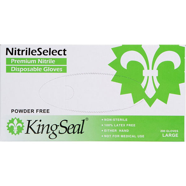 NitrileSelect® Nitrile General Purpose Gloves, White, Latex-free and Powder-free (4/200)
